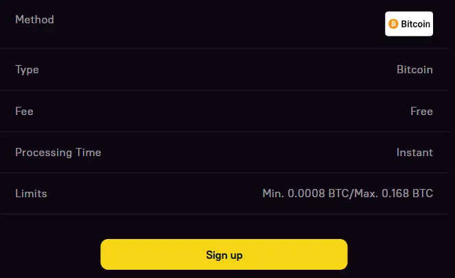 Zoome Deposit via Bitcoin